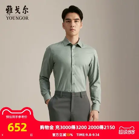 【商场同款】雅戈尔男士长袖衬衫秋季新款官方商务休闲长袖衬衫男商品大图