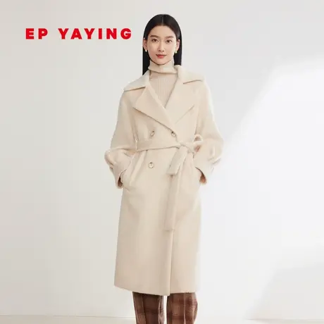 [重磅限量]EP雅莹女装 牦牛绒羊毛混纺毛呢大衣 商场同款8436A商品大图
