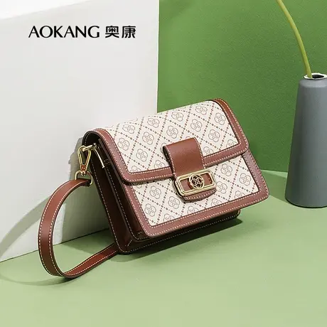 【门店发货】奥康包包女新款斜挎包百搭ins小方包时尚单肩风琴包图片