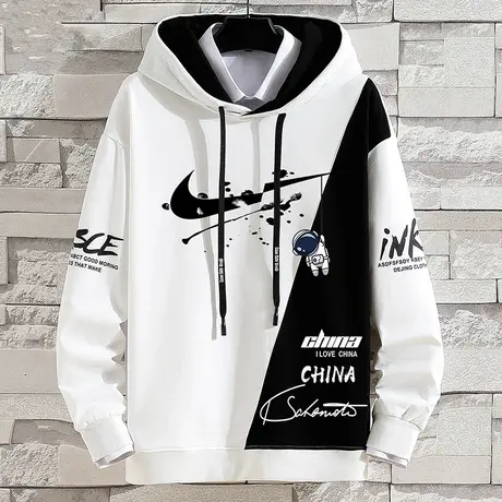 卫衣男连帽春秋潮流ins潮牌宽松帅气春季外套男士套装青少年衣服商品大图