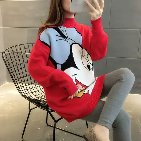 毛衣女装2024新款春秋季春款春装女士宽松毛衣裙外穿打底衫中长款图片