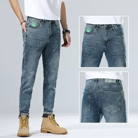 高端牛仔长裤男士水洗直筒宽松休闲男裤子夏季薄款春秋款潮牌高级商品大图