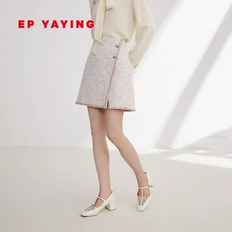 EP YAYING雅莹女装 气质海派小香风短款半身裙 2024春装新款3313A图片