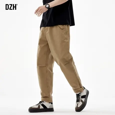 男士卡其色裤子男款美式工装裤潮牌男户外登山裤休闲裤春秋款男款商品大图