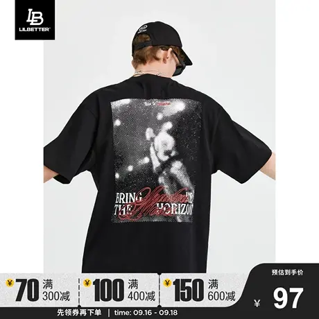 Lilbetter衣服潮流男2023夏天新款短袖印花潮流衣服纯棉高端t恤图片