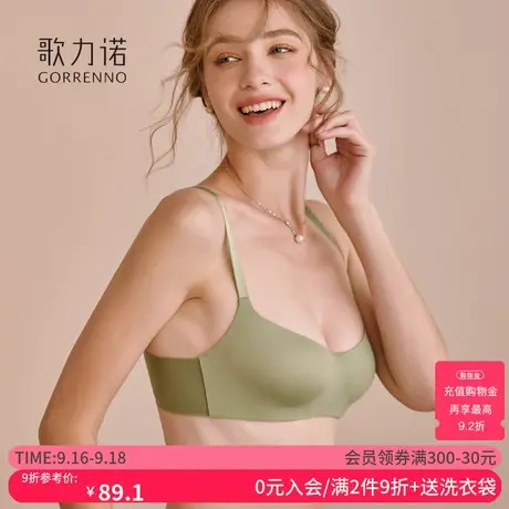 内衣女小胸显大平胸专用聚拢收副乳光面无痕薄款学生运动半杯文胸商品大图