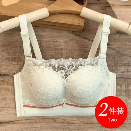 蕾丝防走光抹胸式内衣女聚拢小胸薄款1cm透气文胸洞洞杯裹胸夏季商品大图