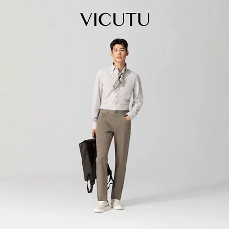 VICUTU威可多男休闲裤商务差旅通勤舒适裤子时尚日常百搭新款男裤图片