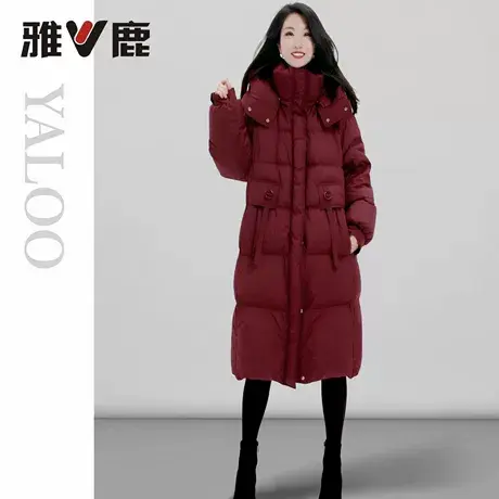 2025雅鹿官方新款冬季加厚休闲女显瘦超保暖长款羽绒服女款防寒衣商品大图