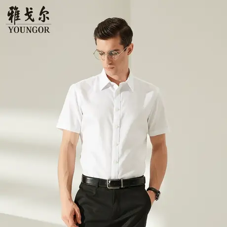 【DP免烫】D系雅戈尔衬衫夏季商务休闲纯棉舒适易打理短袖衬衫男商品大图