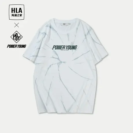 HLA/海澜之家POWER YOUNG系列短袖T恤24春夏新凉感吸排印花上衣男图片