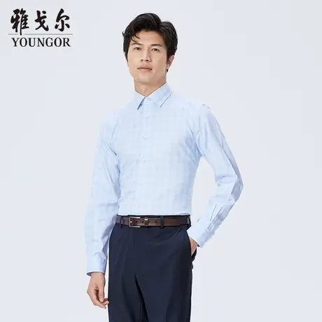 雅戈尔奥莱 商场同款男士长袖衬衫秋季新款官方商务休闲衬衫商品大图