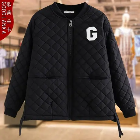 加大码妈妈秋冬羽绒棉服宽松洋气中年人女棒球服加厚保暖棉衣外套商品大图