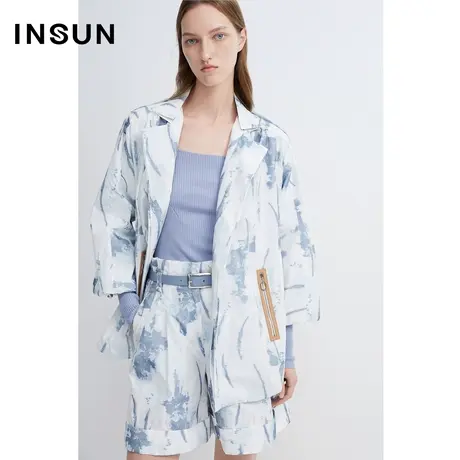 INSUN恩裳春季印花双层门襟外套商品大图