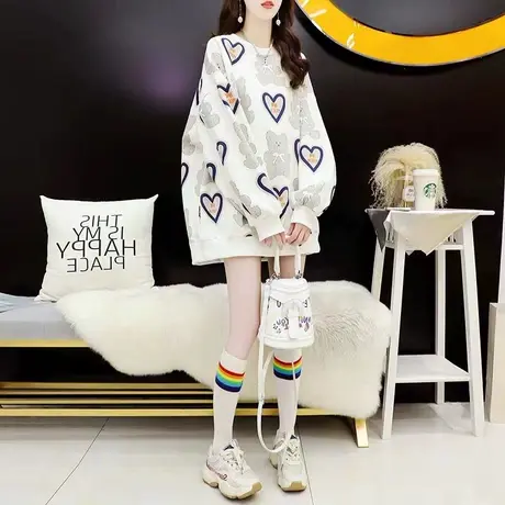 早春装设计感小众卫衣女春秋季韩版宽松ins薄款小熊上衣服外套潮图片