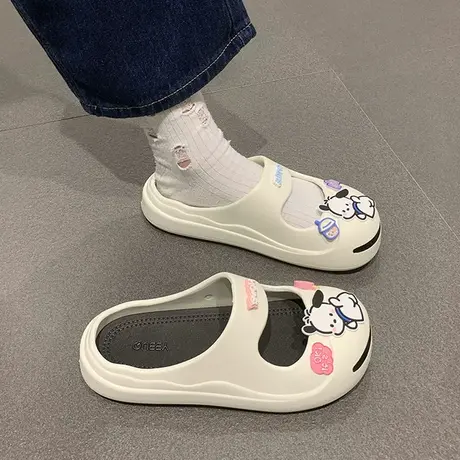 可爱包头凉拖鞋女夏季外穿2023新款踩屎感软底防滑居家沙滩洞洞鞋商品大图