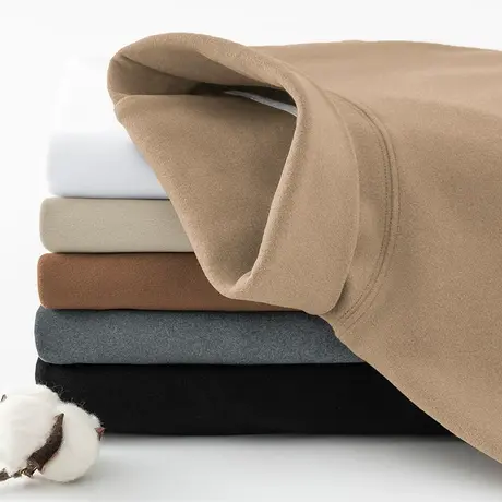 300g重磅高领长袖t恤男秋冬季加绒保暖德绒双面绒打底衫纯色秋衣商品大图