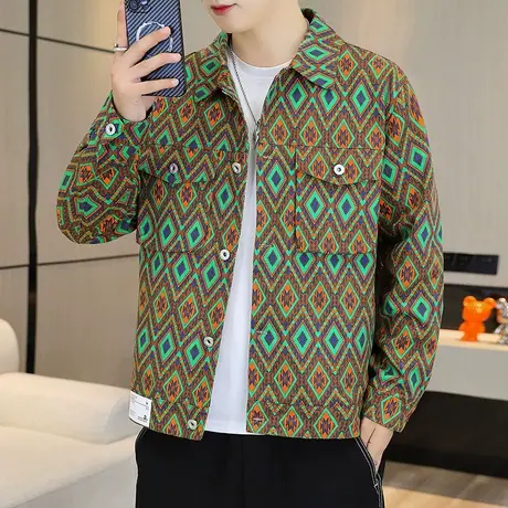 秋季男士夹克潮牌个性青年休闲工装潮流外套男装2023新款百搭上衣商品大图