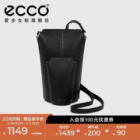 ECCO爱步手机包 牛皮单肩包质感斜挎包磁扣子母包 POT BAG9107227商品大图