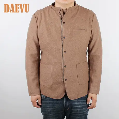 2013秋装新款韩版毛呢特大号时尚休闲加肥加大码男士夹克外套商品大图