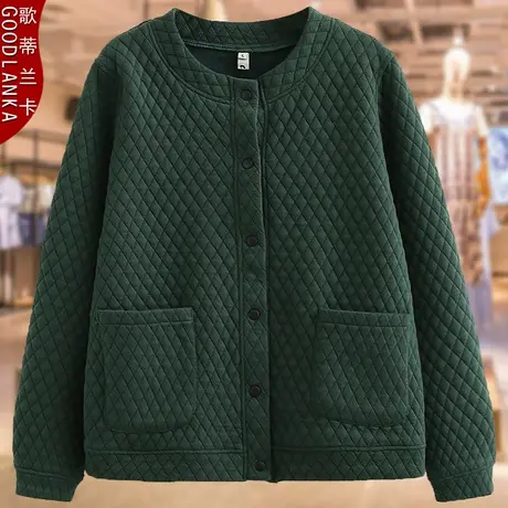 中老年人女装秋冬胖妈妈加肥加大码女老太太奶奶装200斤夹棉外套商品大图