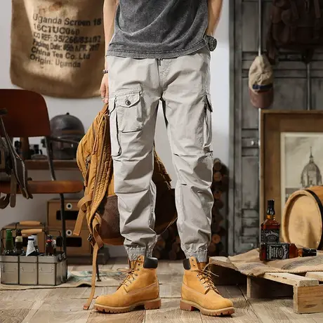 Modi Nick/摩帝尼克时尚百搭宽松潮牌束脚工装休闲裤男士休闲裤商品大图