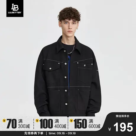 LiLbetter华夫格夹克男英伦雅痞男装高级感男士外套潮牌美式衣服商品大图