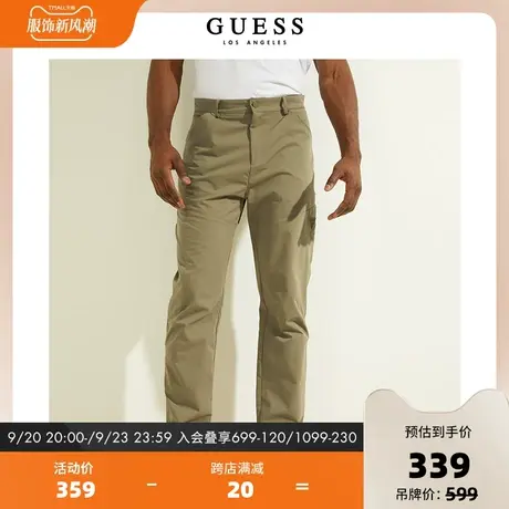 GUESS款男士纯色复古宽松休闲裤Z2GB16WEHR2商品大图