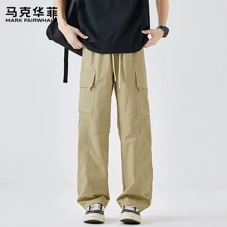 马克华菲工装裤男士2025新款秋季潮流百搭直筒伞兵休闲长裤子男X商品大图