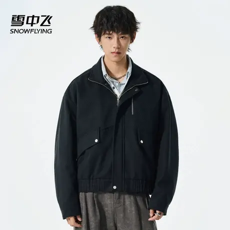 雪中飞短款休闲外套女2025秋季新款时尚百搭连帽加厚休闲保暖外套商品大图