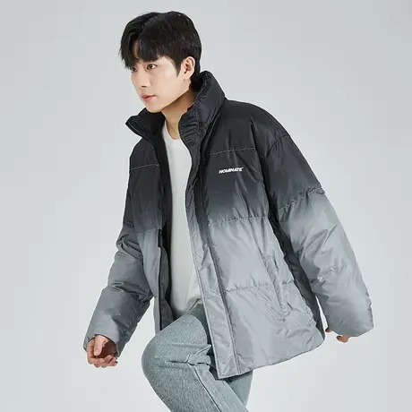 唐狮2024冬季新款立领短款渐变羽绒服男士加厚保暖青少年外套潮流商品大图