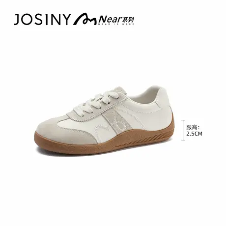 Josiny/卓诗尼秋季25软底休闲鞋百搭轻便复古德训鞋系带透气板鞋商品大图