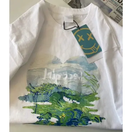 大码日系美式国潮vintage短袖t恤女夏宽松ins原宿风chic港味上衣图片