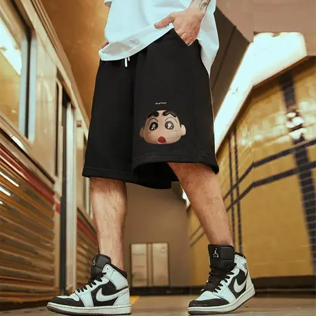 夏季宽松短裤男潮牌ins纯棉运动裤加肥加大五分裤大码裤子篮球裤图片