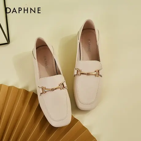 达芙妮晚晚风温柔鞋单鞋平底夏款仙女软底夏季白色今年流行的女鞋图片