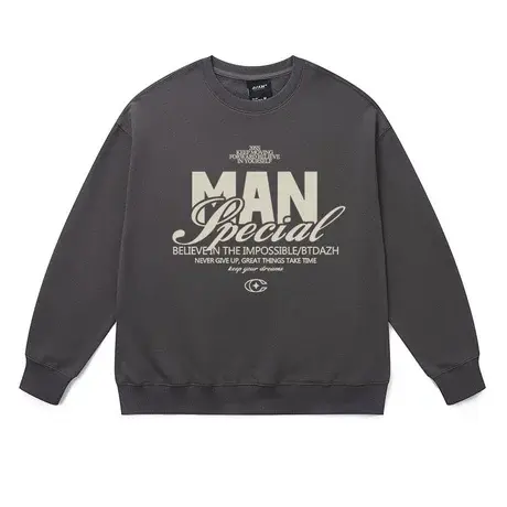 男女款情侣装基础款加绒卫衣美式vibe风复古字母设计重磅宽松打底商品大图