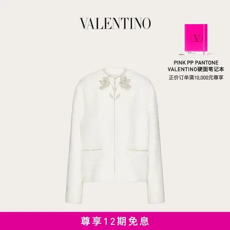 【24期免息】华伦天奴VALENTINO女士刺绣粗花呢夹克外套商品大图