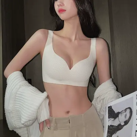 大胸显小内衣女无钢圈调整型收副乳薄款显瘦文胸2023新款爆款秋冬商品大图