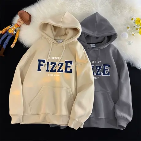 春秋季重磅卫衣男加绒加厚潮流ins连帽上衣日系潮牌oversize外套商品大图