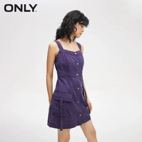 ONLY奥莱春季新款时尚工装风口袋设计短款吊带连衣裙女图片
