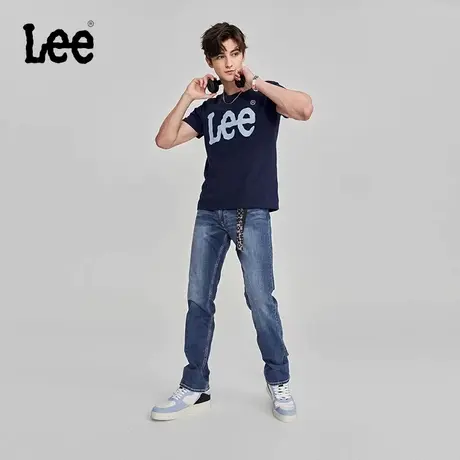 Lee商场同款23早秋新品726标准直脚中蓝色男牛仔裤潮LMB1007265FW图片