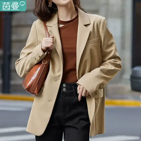 茵曼官方旗舰店垂感气质职业小西装外套女春秋冬2023新款西服品牌图片