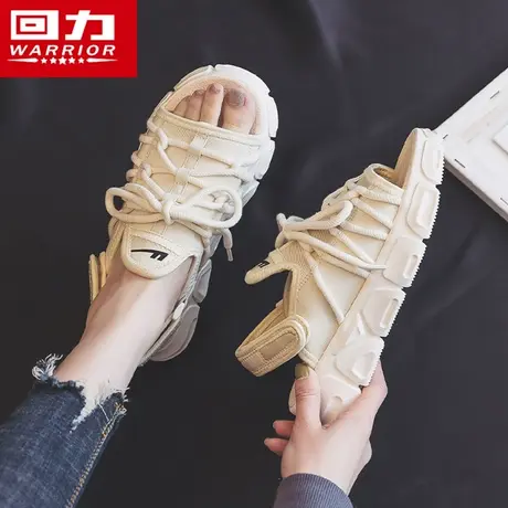 回力凉鞋女2023年新款秋季女鞋爆款平底时装气质小众仙女风单鞋子图片