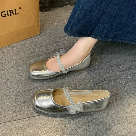 绝美法式玛丽珍鞋女2025夏季新款配裙子气质单鞋时尚百搭粗跟女鞋图片
