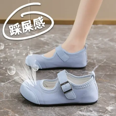 老北京布鞋女夏季闰月妈妈鞋软底包头凉鞋孕妇时尚浅口单鞋玛丽珍商品大图