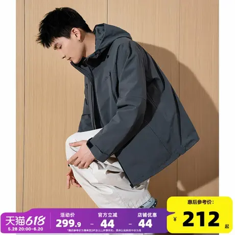 【冲锋衣】唐狮冲锋衣男25春季新款外套男防水连帽户外风衣外套潮图片