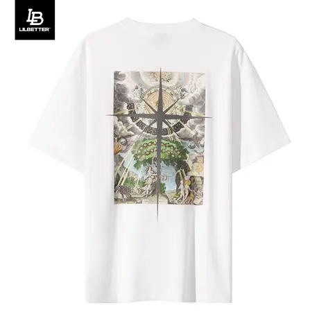 Lilbetter男士短袖t恤美式高街上衣潮流半袖设计感衣服美复古体恤图片