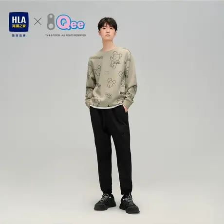 HLA/海澜之家2023Qee联名卫衣满身印花圆领六明治长袖T恤男女商品大图