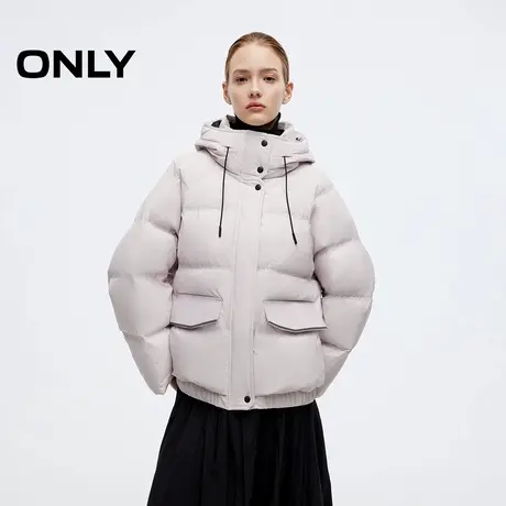 ONLY2025冬季新款三防连帽立领保暖厚实双向拉链宽松羽绒服女图片