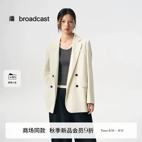 播商场同款通勤宽松西装女25秋季新款休闲显瘦气质西服BDS3XD3073图片